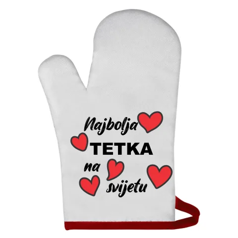 Najbolja tetka - Rukavica za rernu – proizvod sa printom