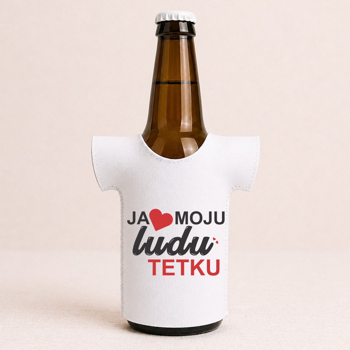 Ja volim moju ludu tetku - Majica za flaše – prikaz izdelka